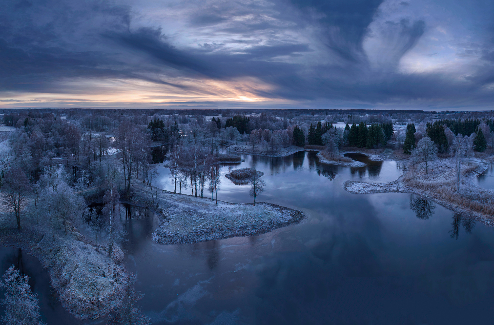 lakes,winter,sunset, Eugenijus Rauduve