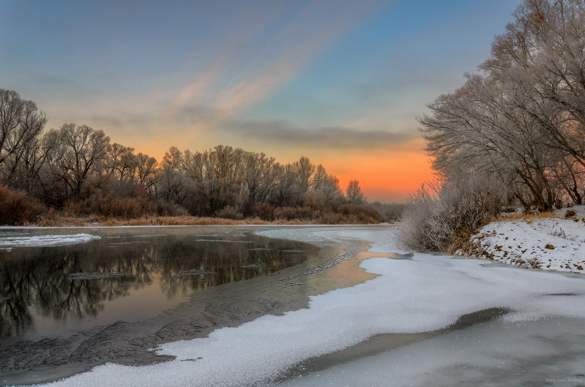 река урал, орск, зима, природа, Vasilyev Andrey