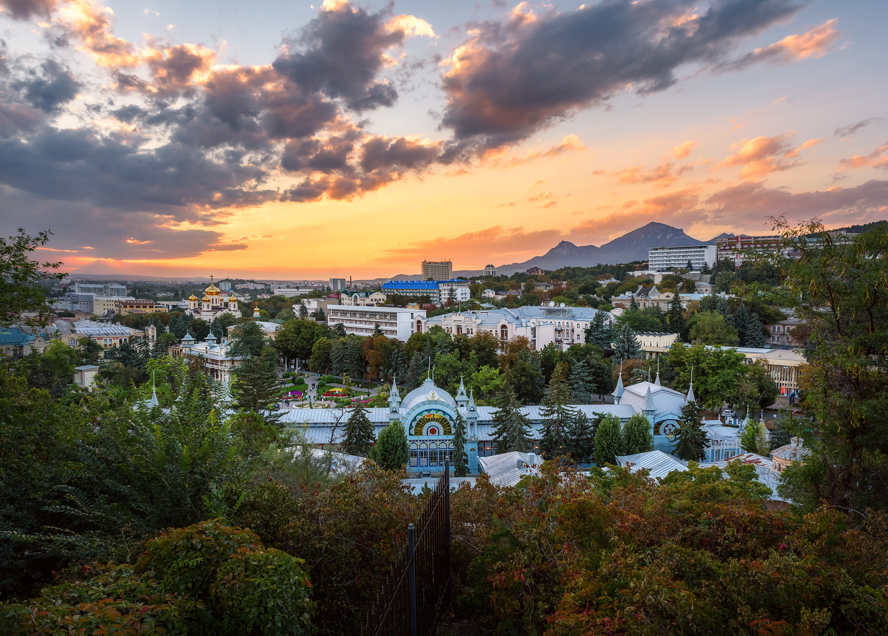 кавказ, горы, гора, город, пятигорск, город на закате, закат, кмв, осень, Zakharov Armen