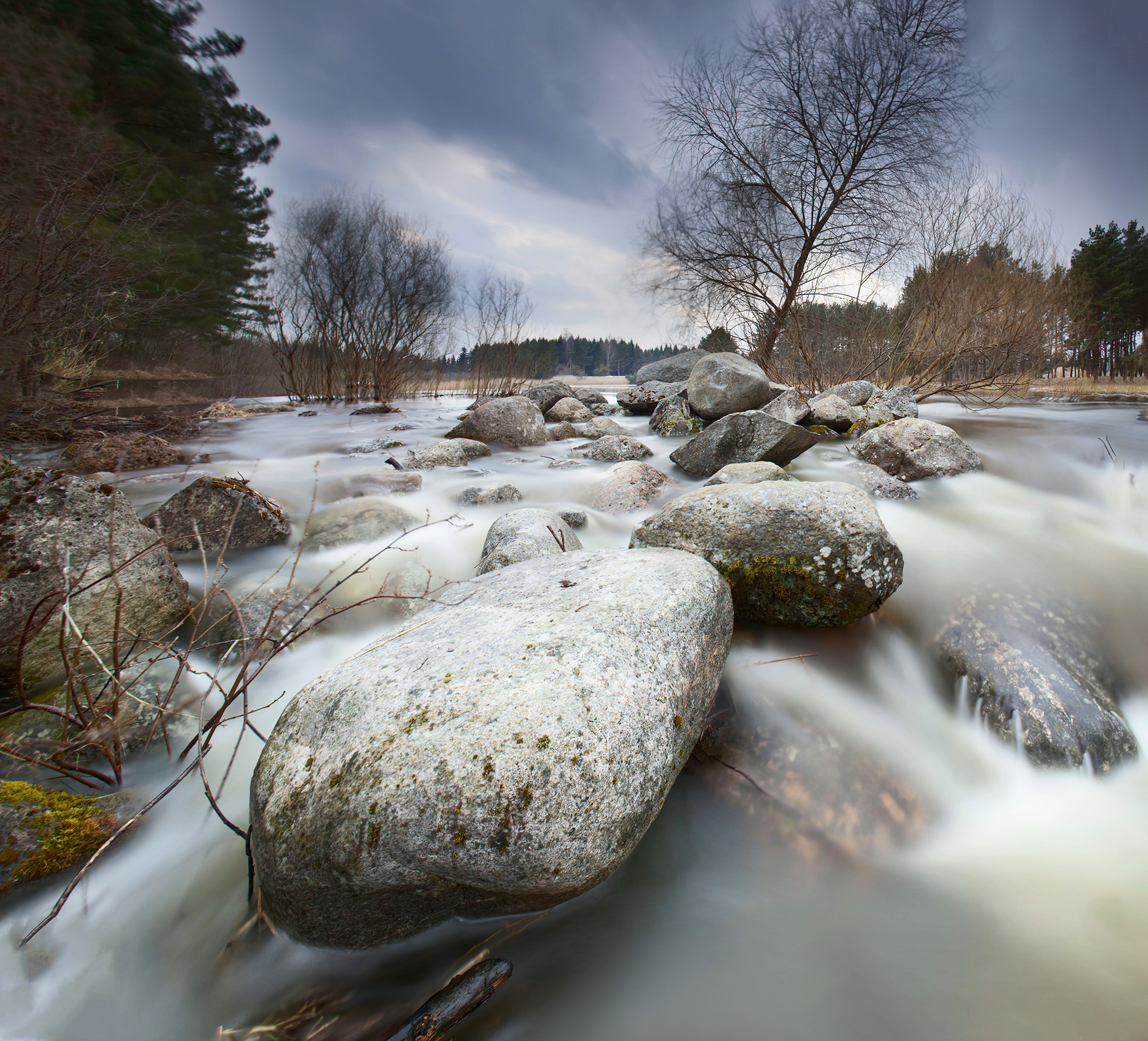 spring,river,stones,tree, Eugenijus Rauduve