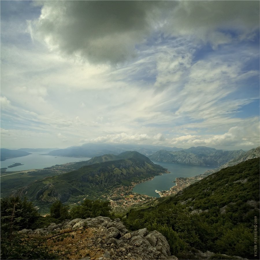 бока-которска, montenegro, панорама, горы, бухты, котор, тиват, Виктор Перякин