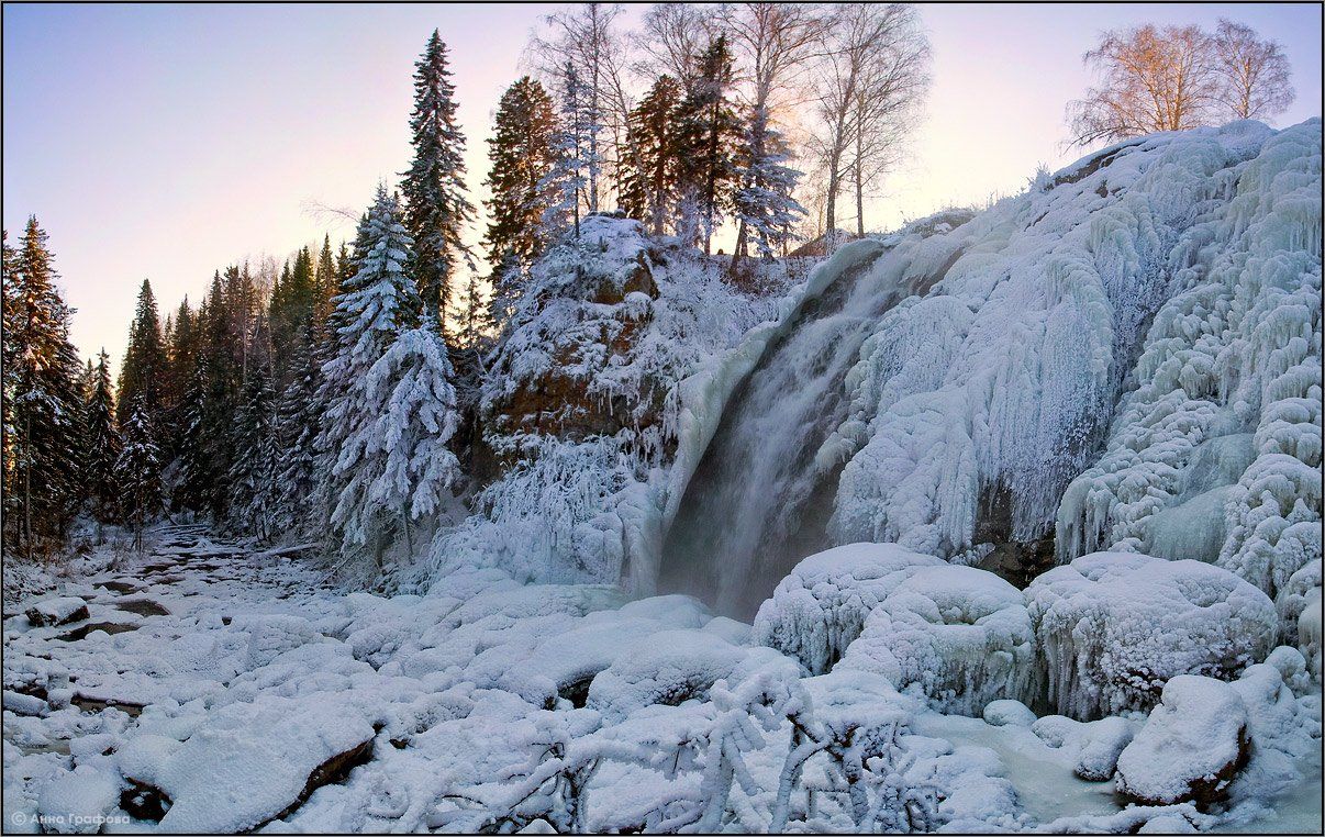 алтай, водопад, пещерка, зима, залесово, аня графова, Аня Графова