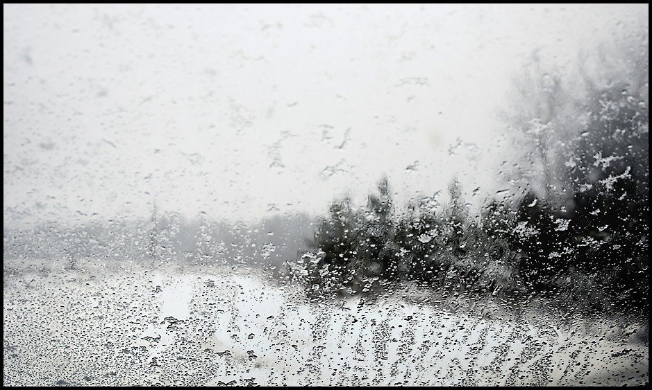 снегопад, стекло, Samolinov Andrey