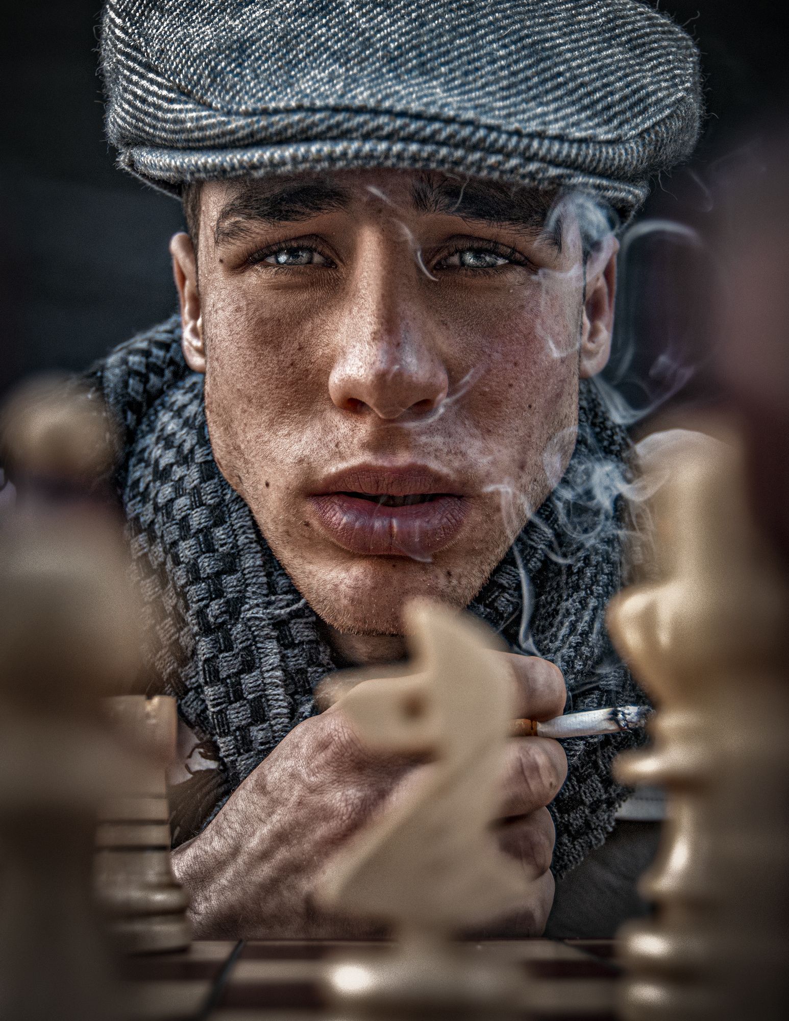 male portrait, shades, face,daylight, hat, details, colors,мужчина, , шляпа, контраст, мужской портрет, высокая текстура, Seif Koussani