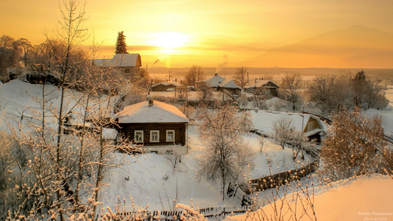 природа ,пейзаж ,зима ,деревня, nature ,landscape ,winter, Romanov Denis