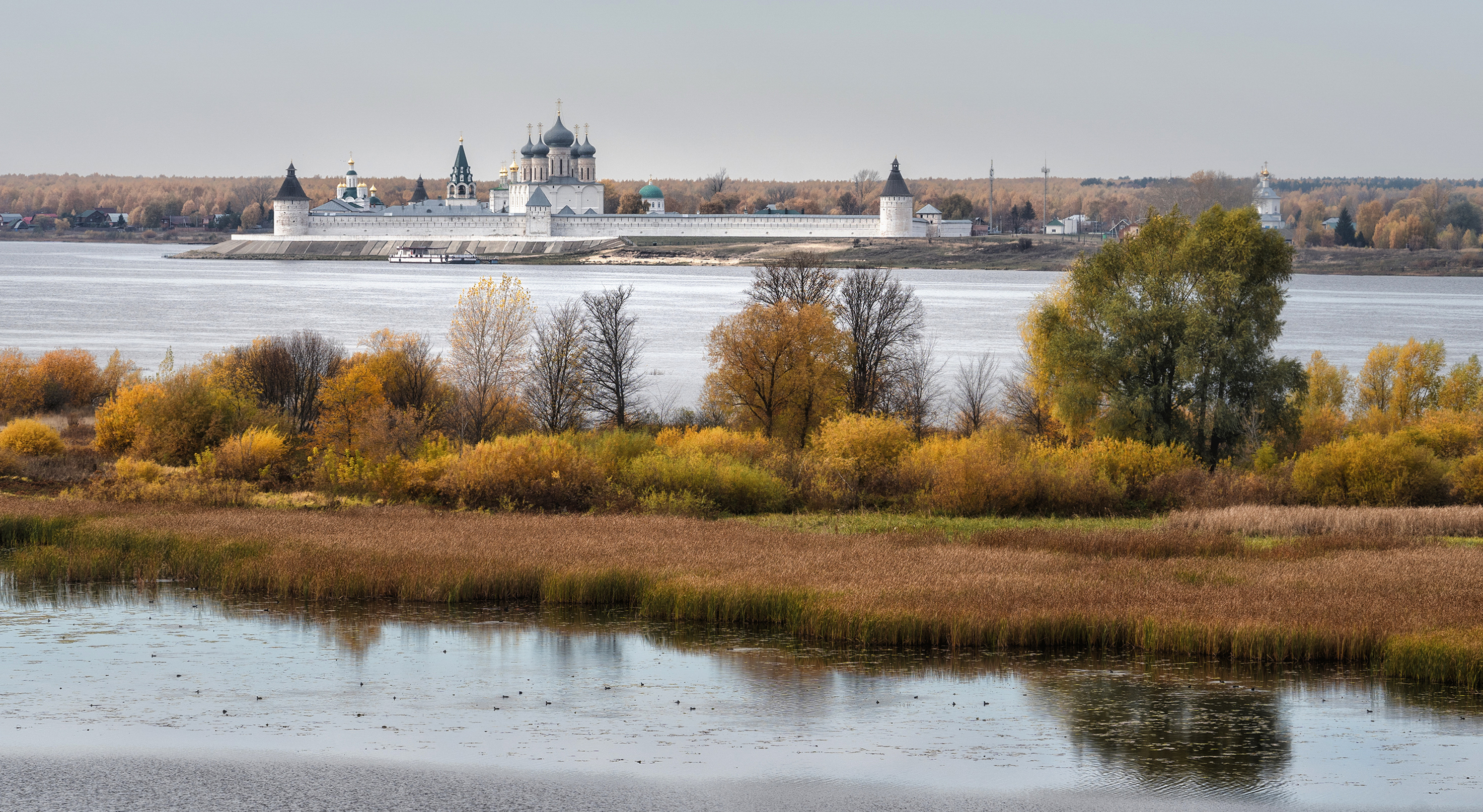 осень, река, монастырь, Колесов Андрей