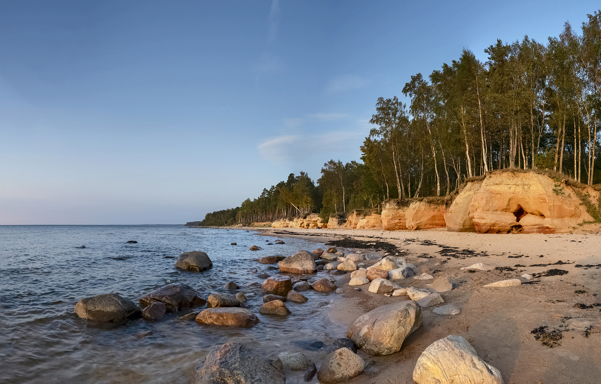 baltic sea,evening,stones,seashore, Eugenijus Rauduve