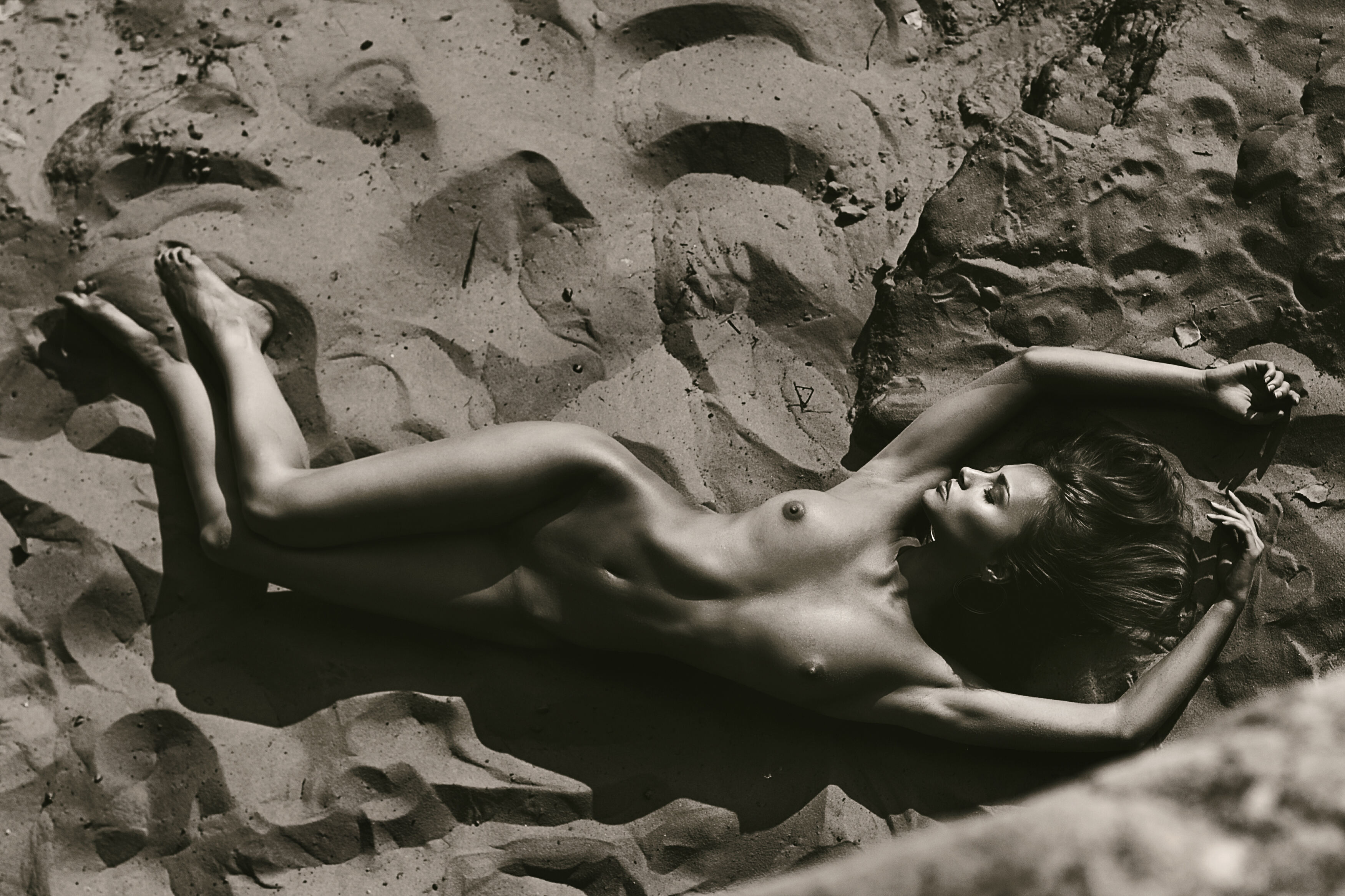 sand, beach, art, nude, art nude, bw, blackandwhite, beautiful, full nude, sergey korolkov, сергей корольков, Сергей