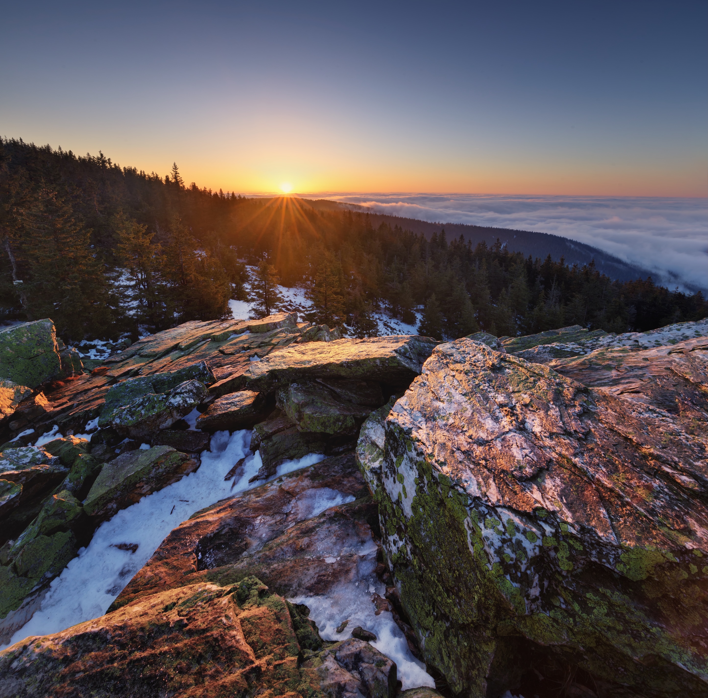 winter, stone, landscape, Petr Fiala