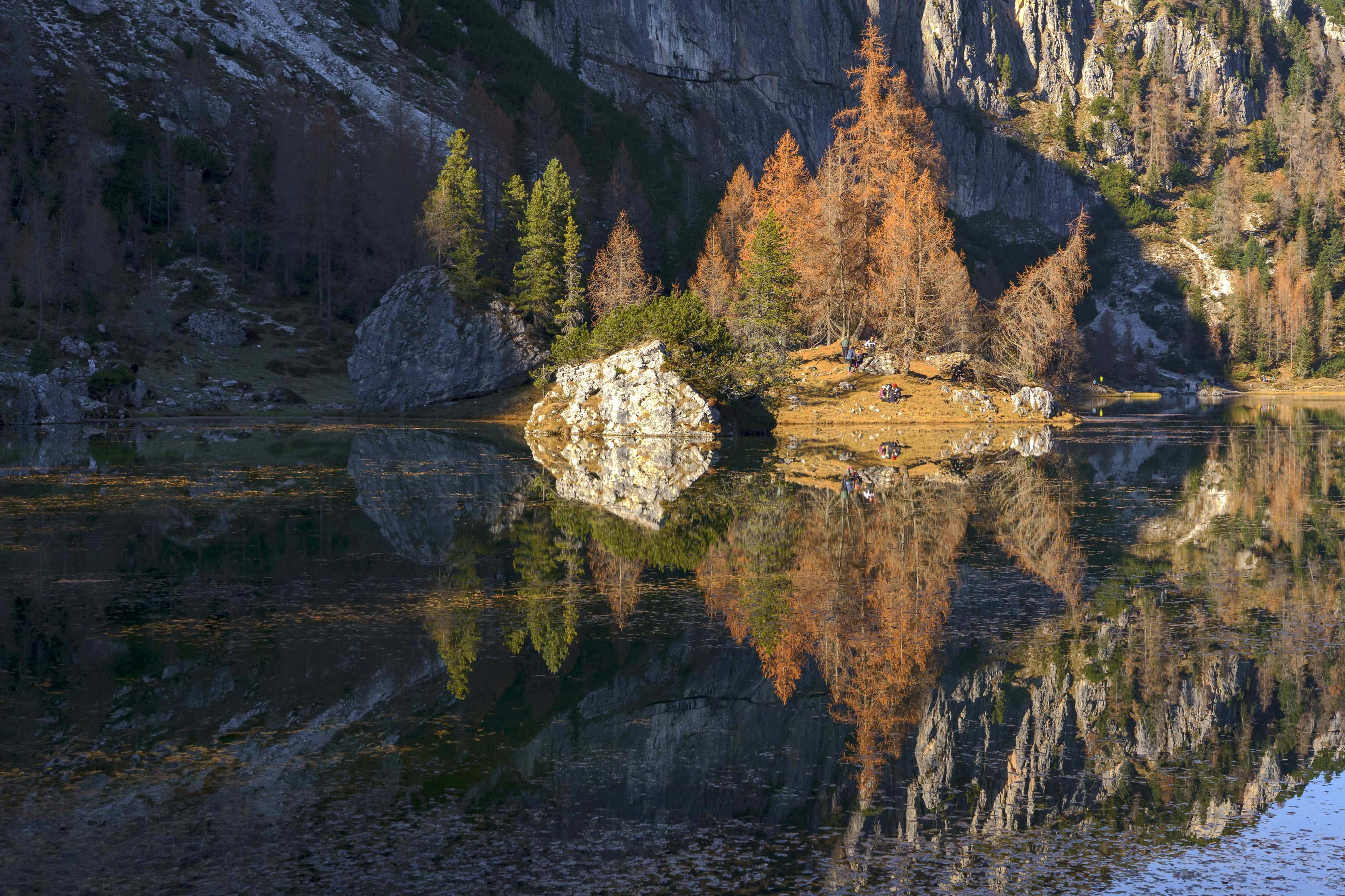 italy, dolomiti, lake, mountains, mirror, , Igor Sokolovsky