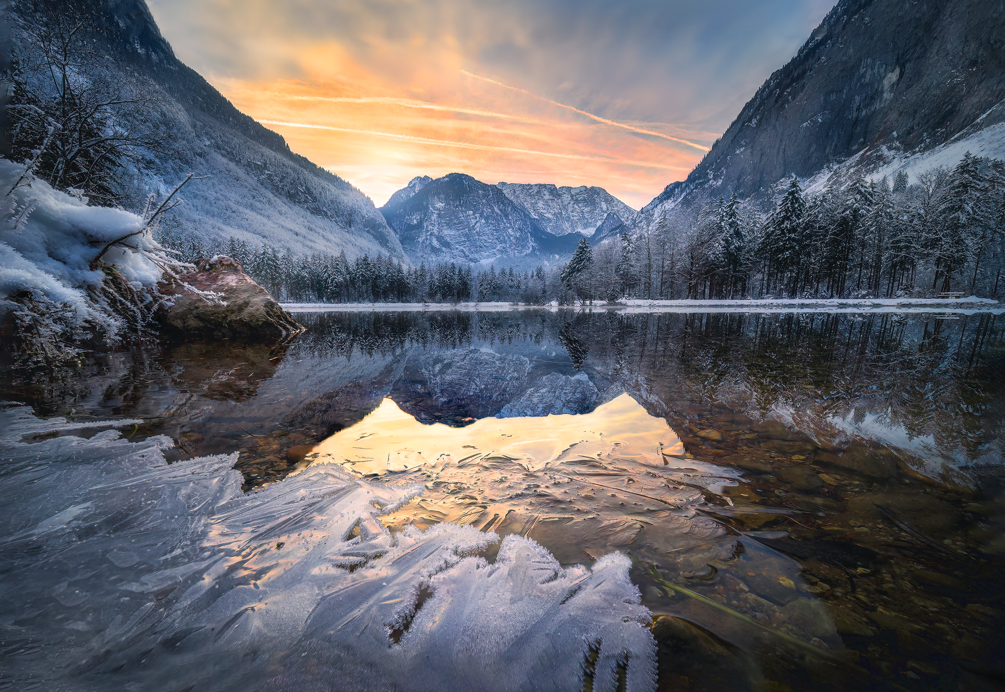 Landscape, reflection, travel, Salzburg, Austria, Lukas Trixl