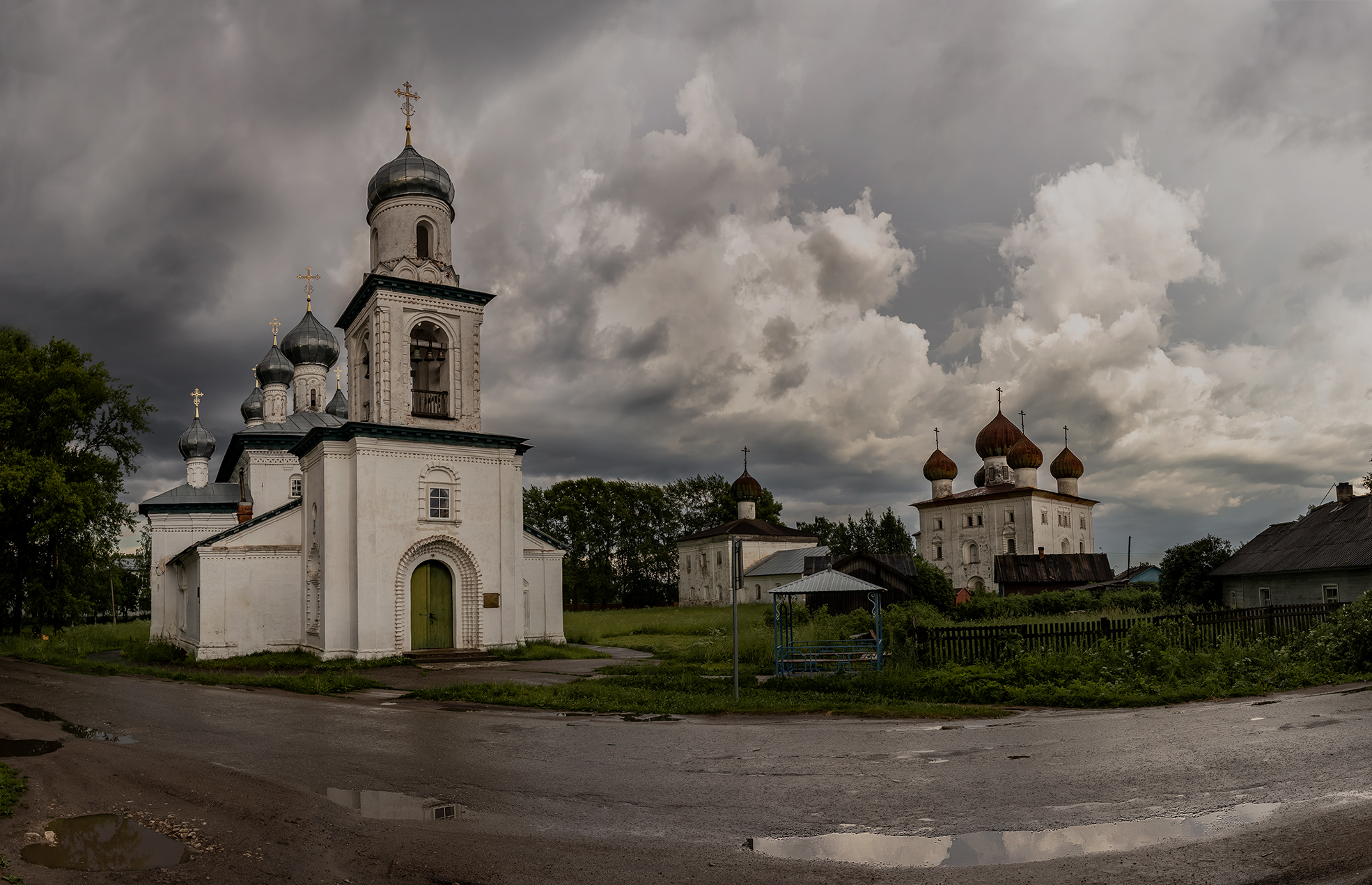 каргополь, церковь, дождь, небо, тучи., Анкудинов Леонид