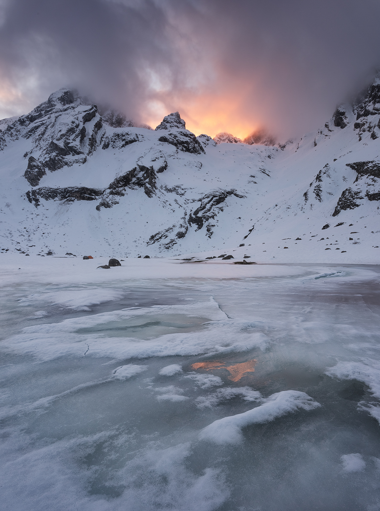 photography, mountain, winter, snow, landscape, photo, awakening, ice, land, landmark, lands, soft ligth, ligth, mountains, photo, lake, jimenez millan samuel