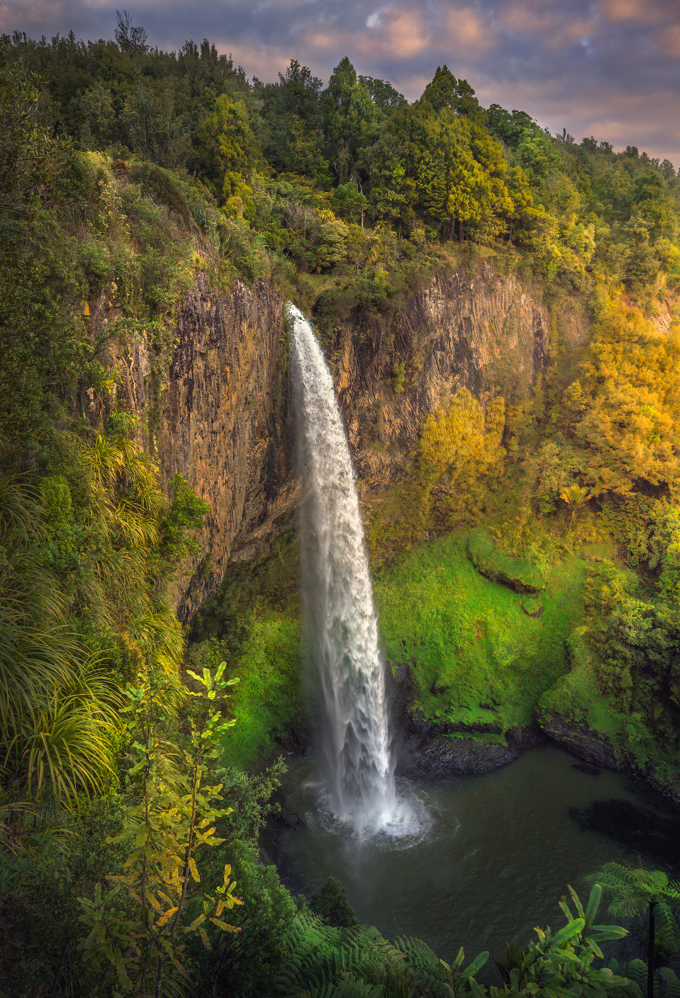 New Zealand, waterfall, landscape, outdoors, photography, Lukas Trixl