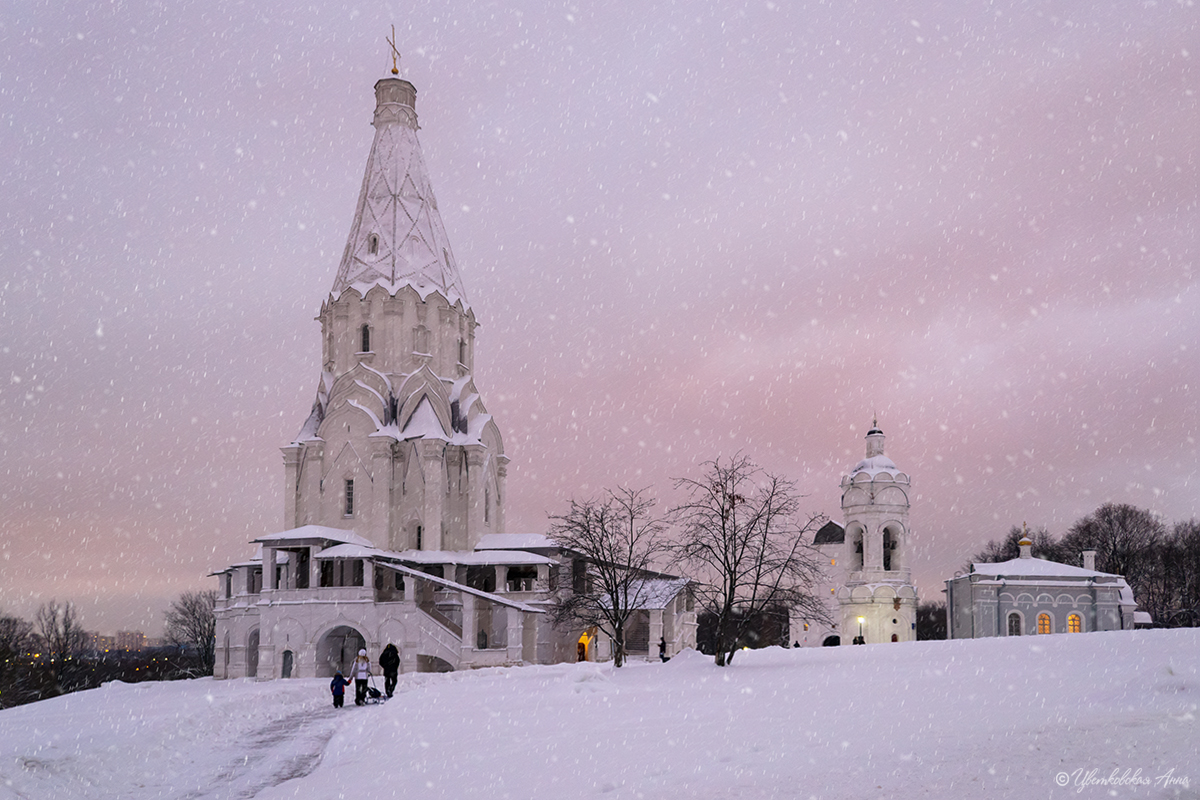 коломенское, зима, храм, Анна Цветковская