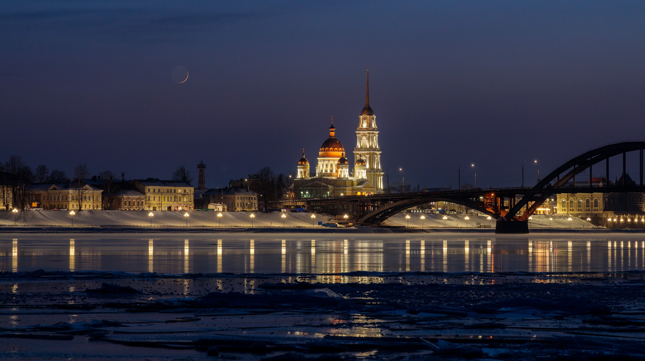 луна, рыбинск, городской_пейзаж, Фролов Владимир