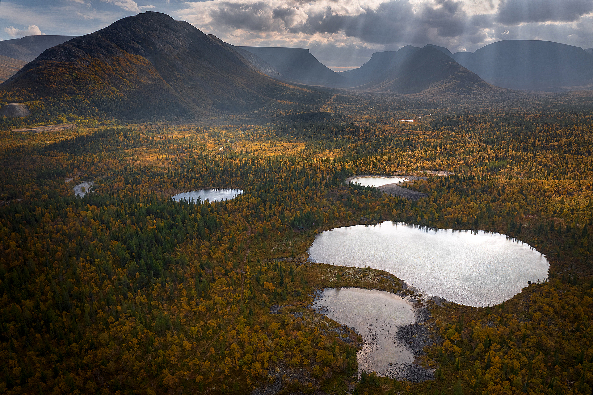 кольский, хибины, лес, красиво, осень, вода, пейзаж, Нерозя Александр