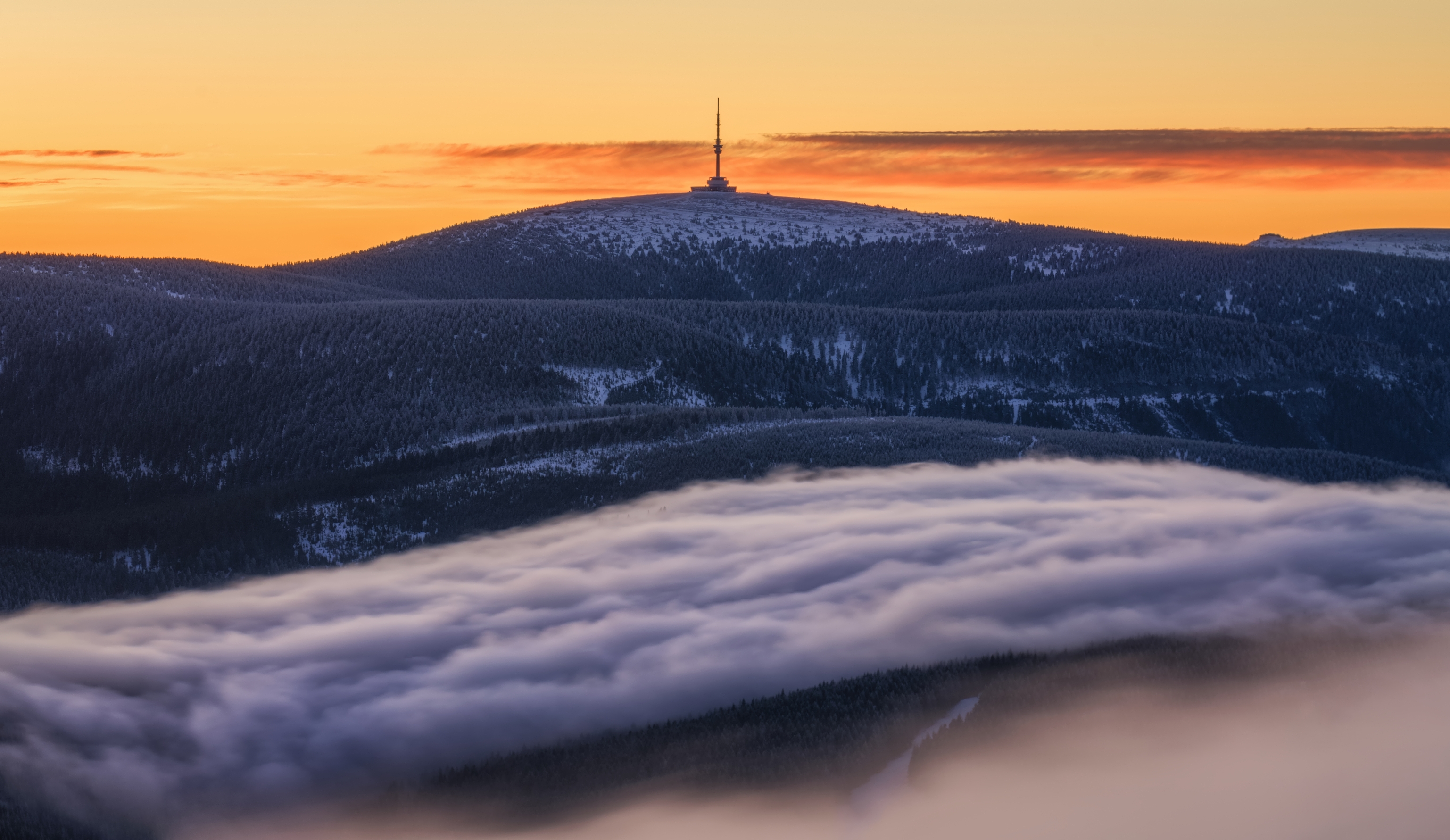 fog, inversion, landscape, Petr Fiala