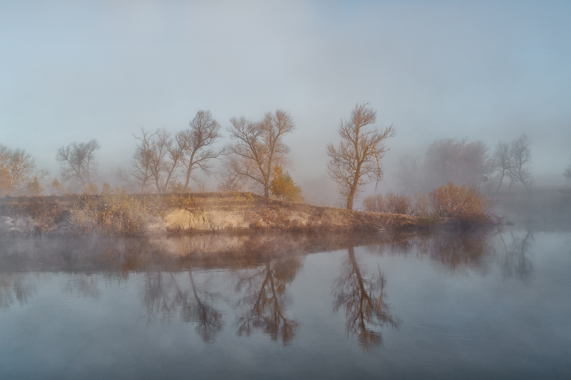 пейзаж,туман,река, Тобол, Зауралье, Лариса Дука