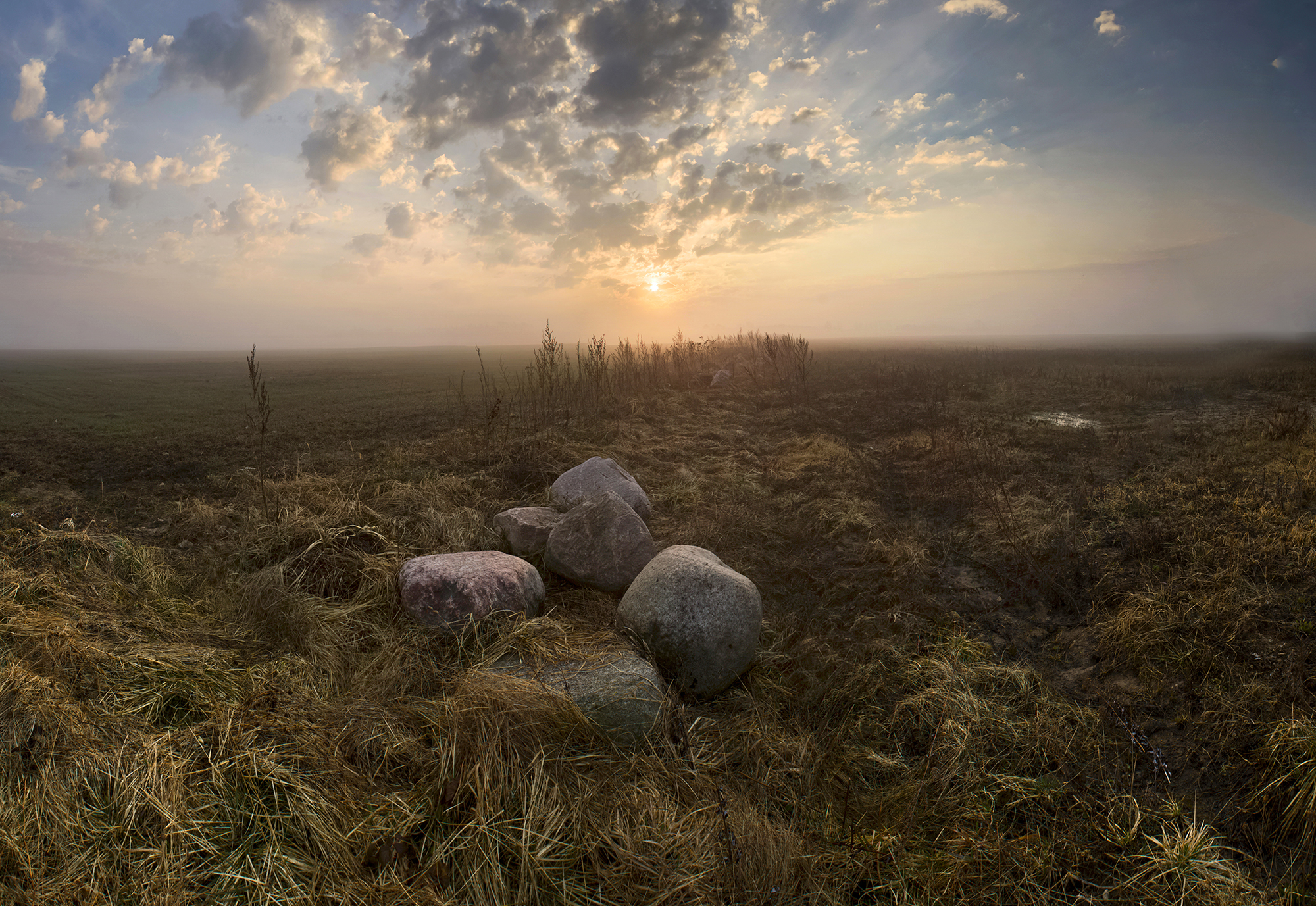 dawn,morming,stones, Eugenijus Rauduve