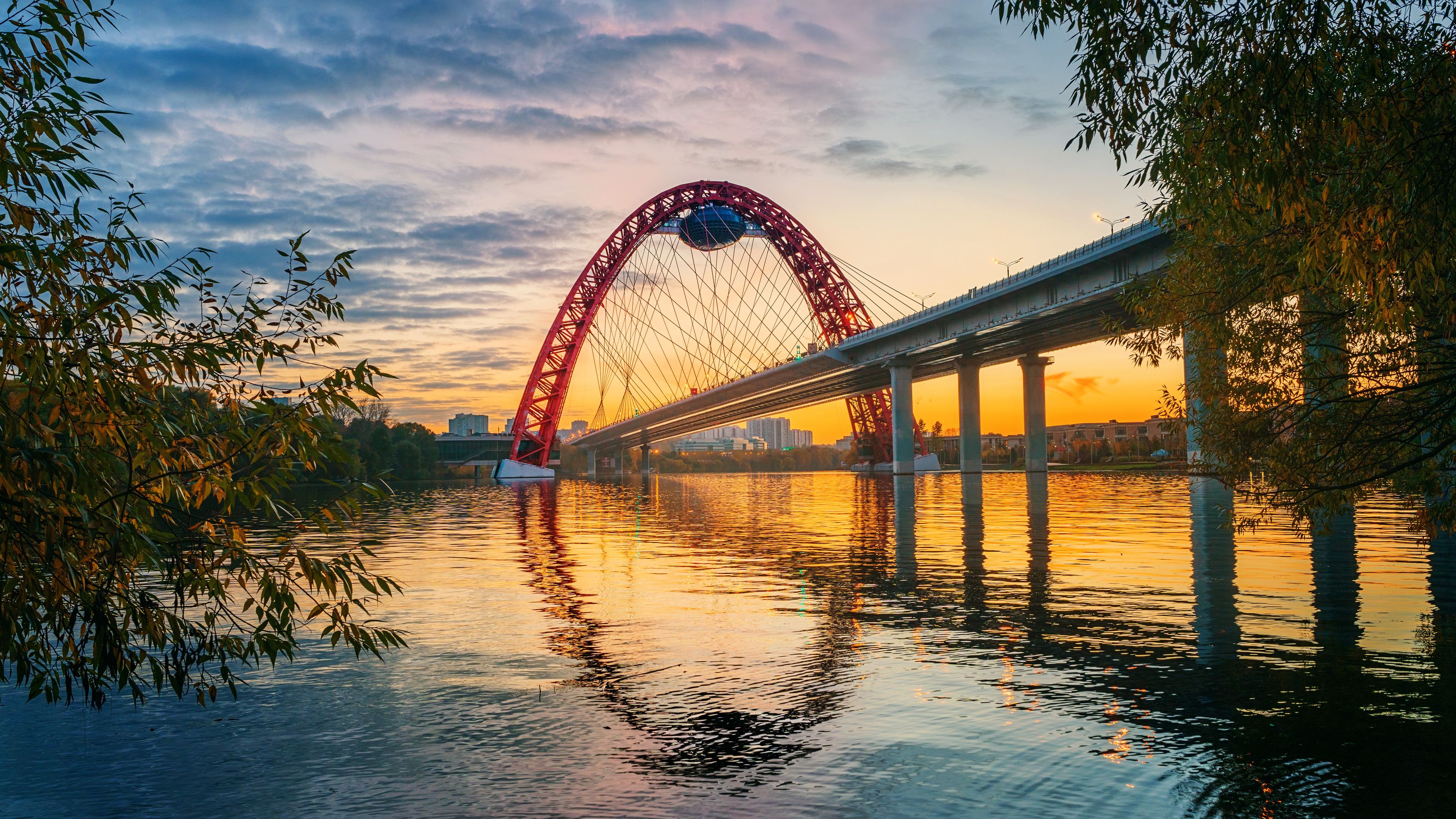 москва, живописный мост, закат, moscow, sunset, Садов Сергей