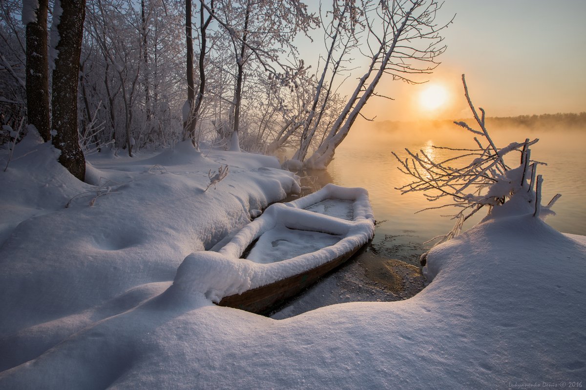 Зима в России сугробы