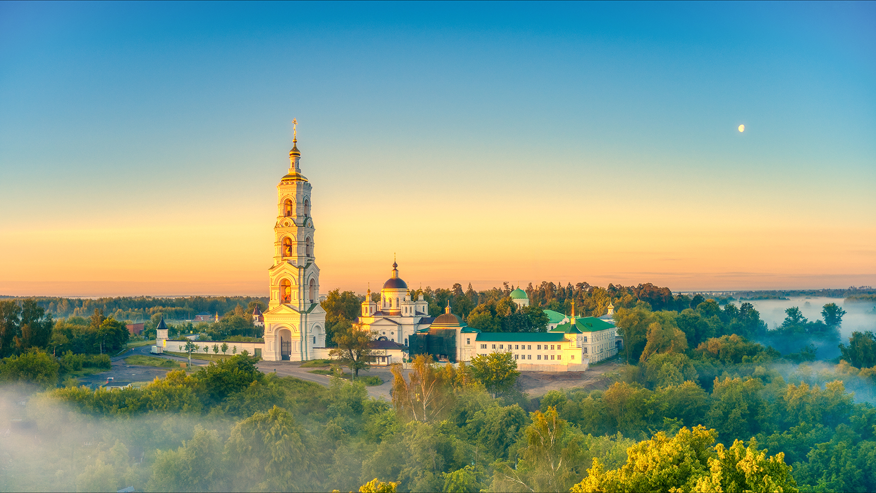 восход монастырь солнце дрон аэрофотосъемка, Юрий Спасенников