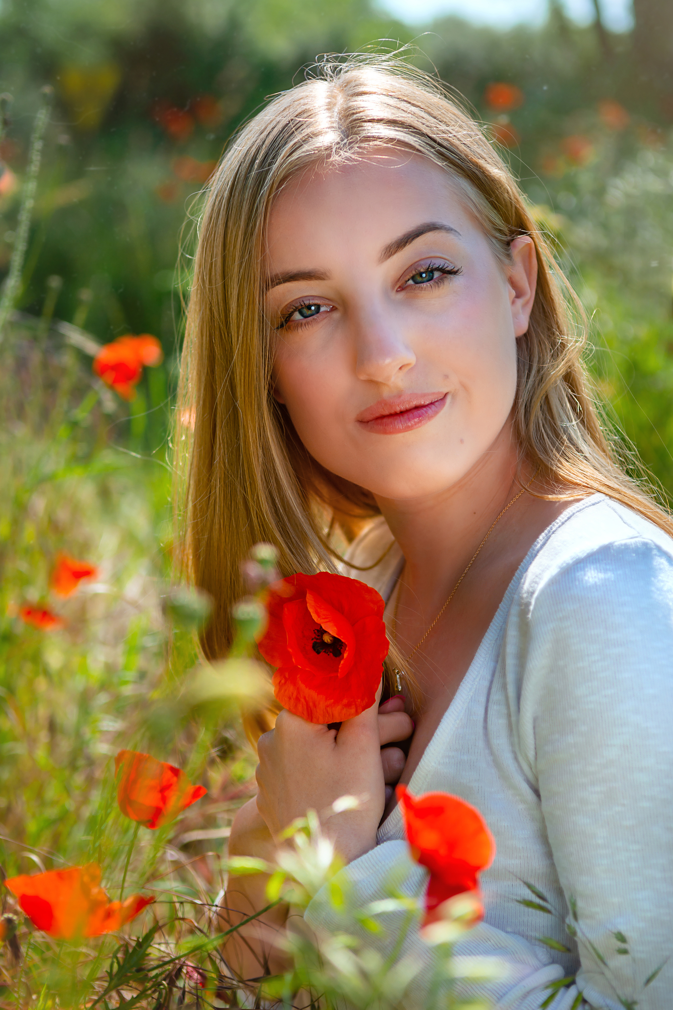 beautiful, woman, portrait, Attila Hangyasi