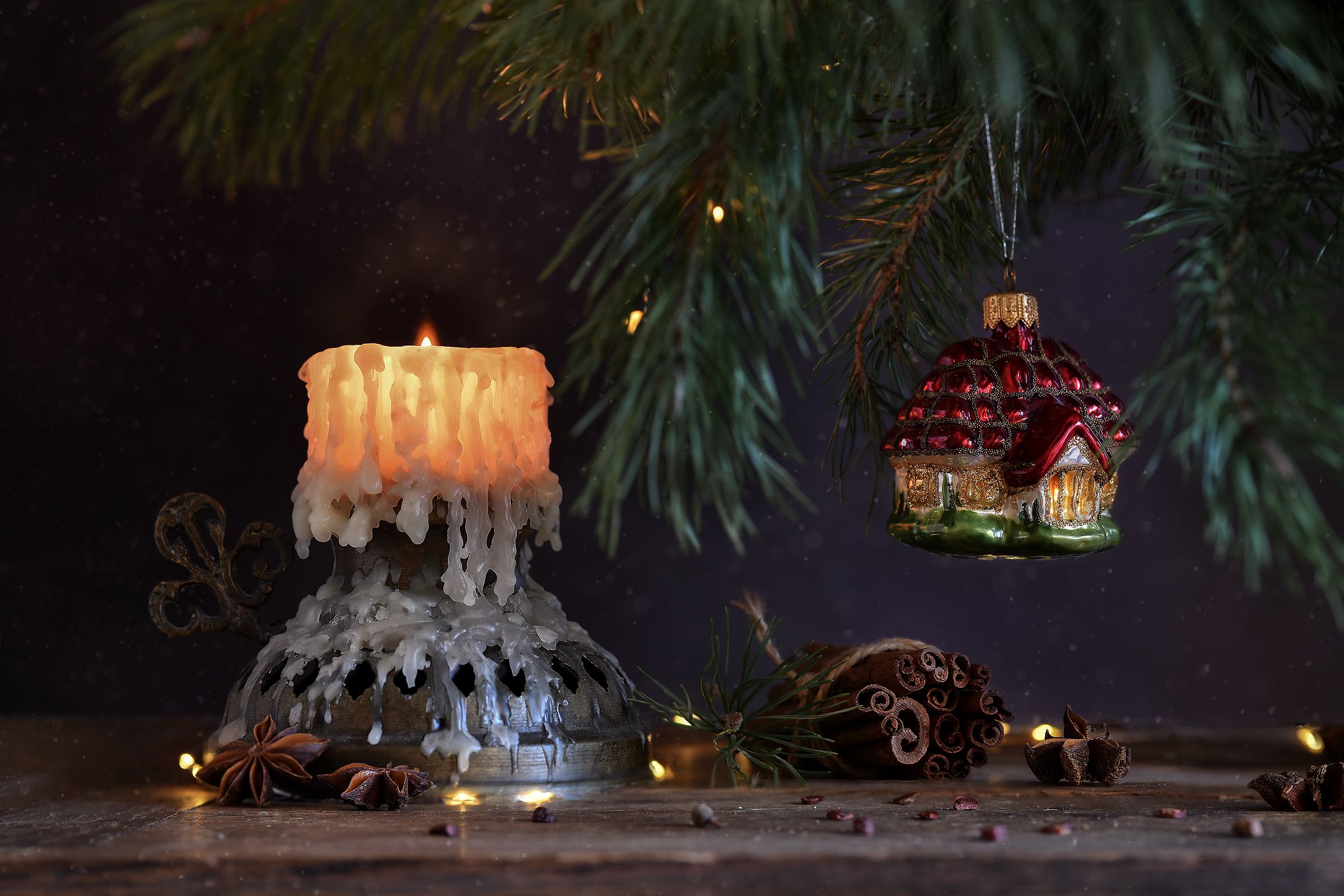 натюрморт , новогоднее , старыновыйгод , свеча, Соловьёва Елена