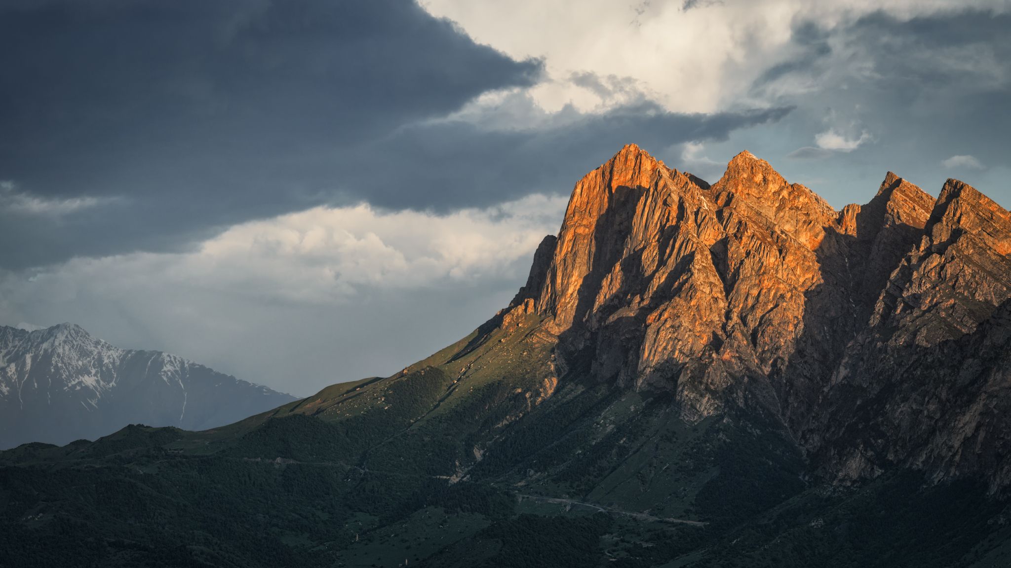 пейзаж, кавказ, ингушетия, цей-лоам, закат, горы, небо, Андрей