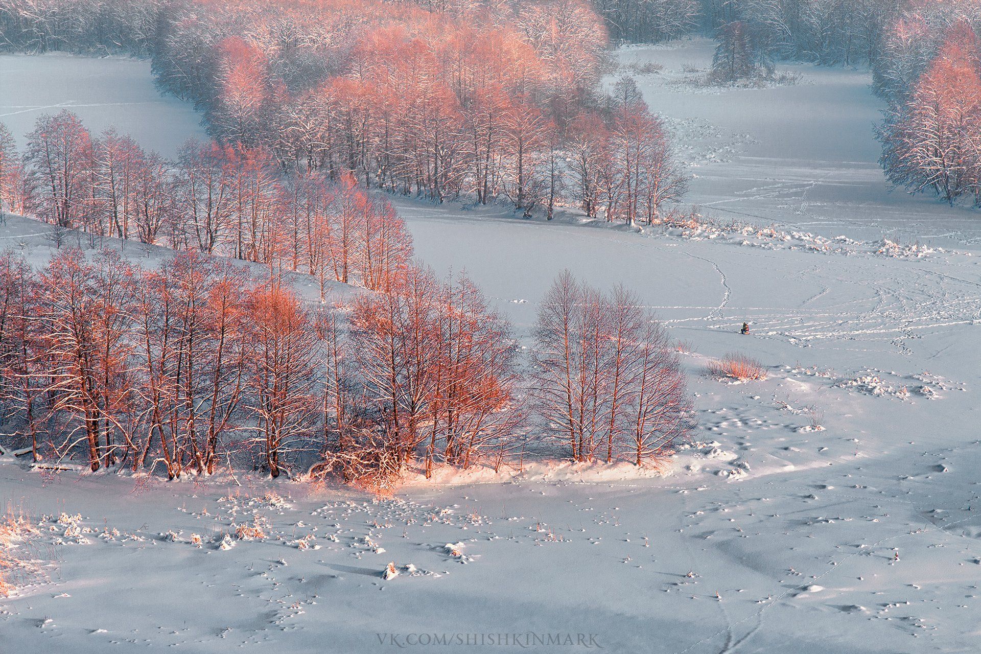 пейзаж, природа, красота, закат, холод, мороз, Россия, Марк Шишкин