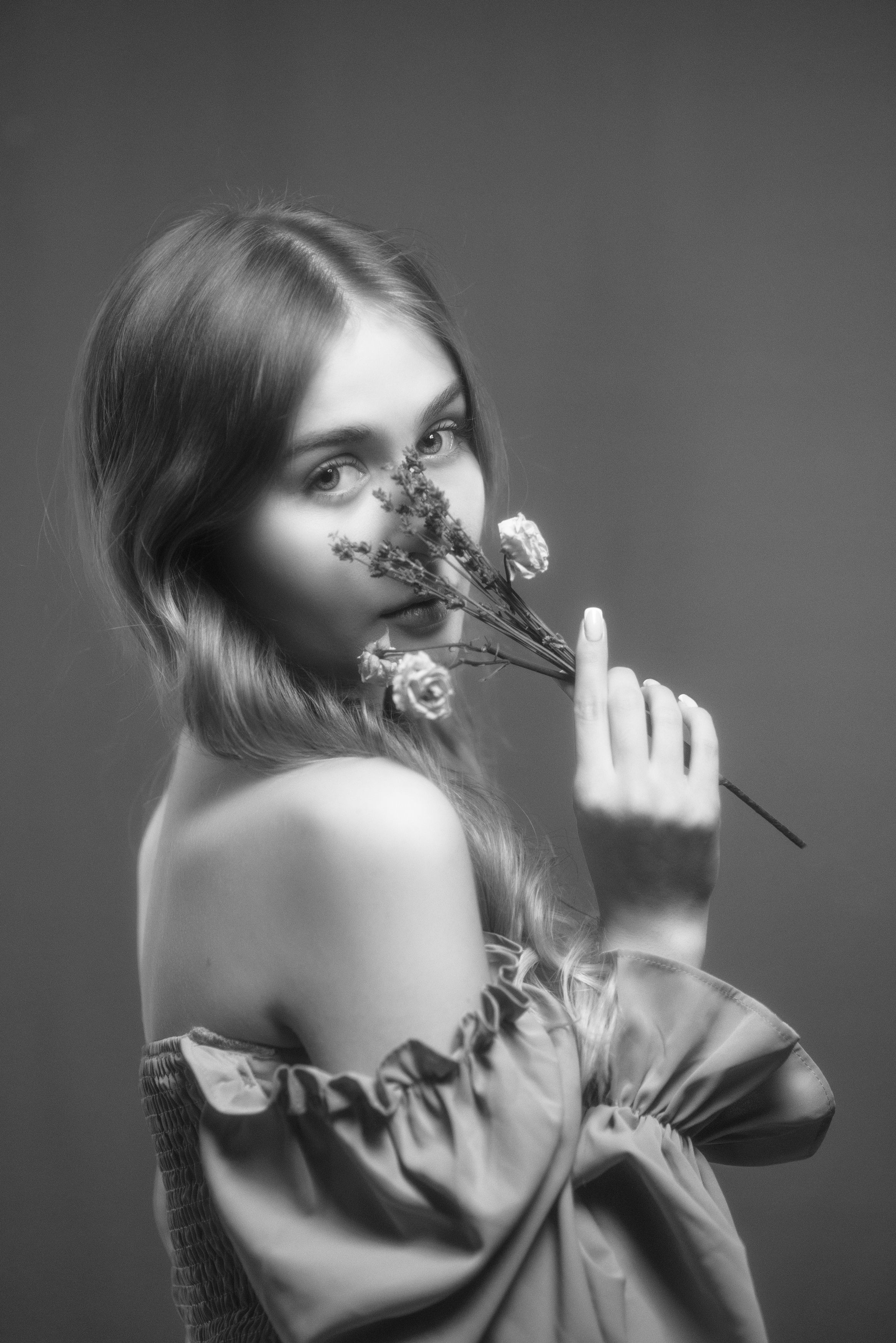 портрет, женский портрет, классический портрет, portrait, девушка, чб, монохром, Dmitry Sharabanov