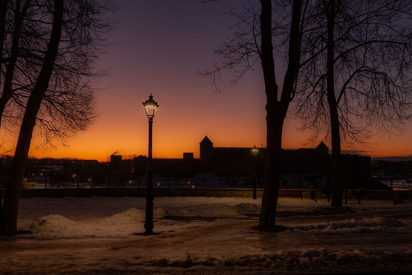 нарва рассвет зима январь, Четвертной Сергей