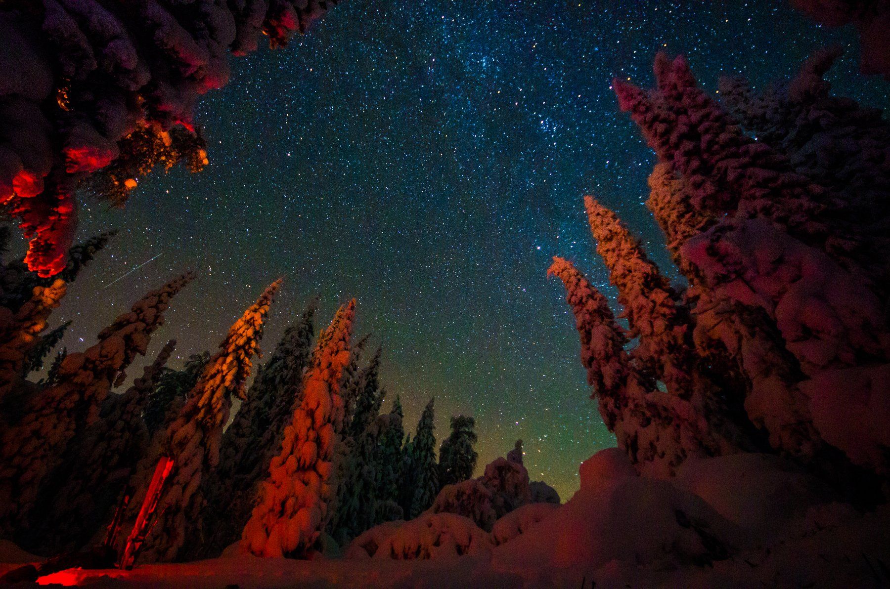снег, зима, ночь, небо, звёзды, урал, южный урал, костёр, Evgeniy Khilkevitch