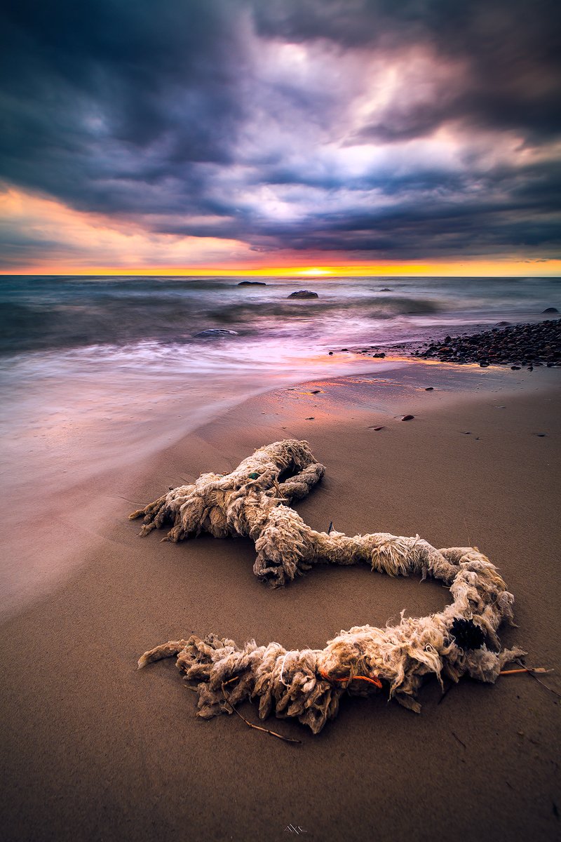 Baltic Sea, Clouds, Colors, Long exposure, Sunset, Waves, Руслан Болгов (Axe)