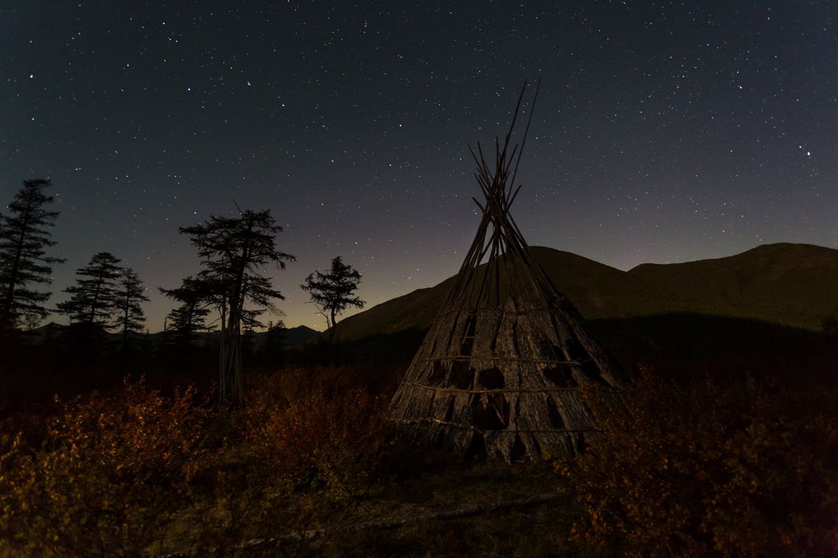 звезды, горы, якутия, становой хребет, река юдома, природа, Потапов Михаил