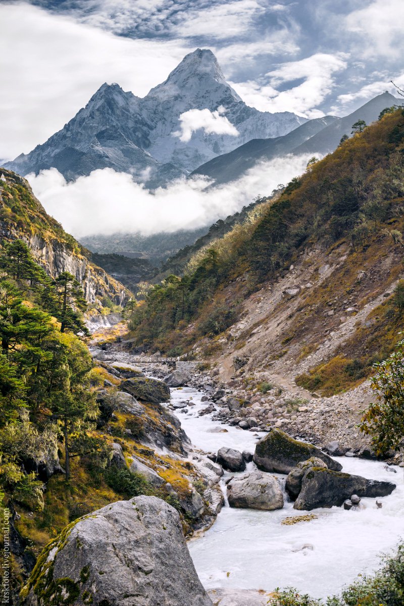 непал, гималаи, ама-даблам, осень, горы, треккинг, Илья
