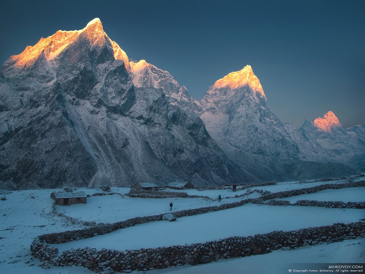 непал, гималаи, горы, трек, треккинг, снег, природа, пейзаж, путешествия, рассвет,, Антон Янковой (www.photo-travel.com)