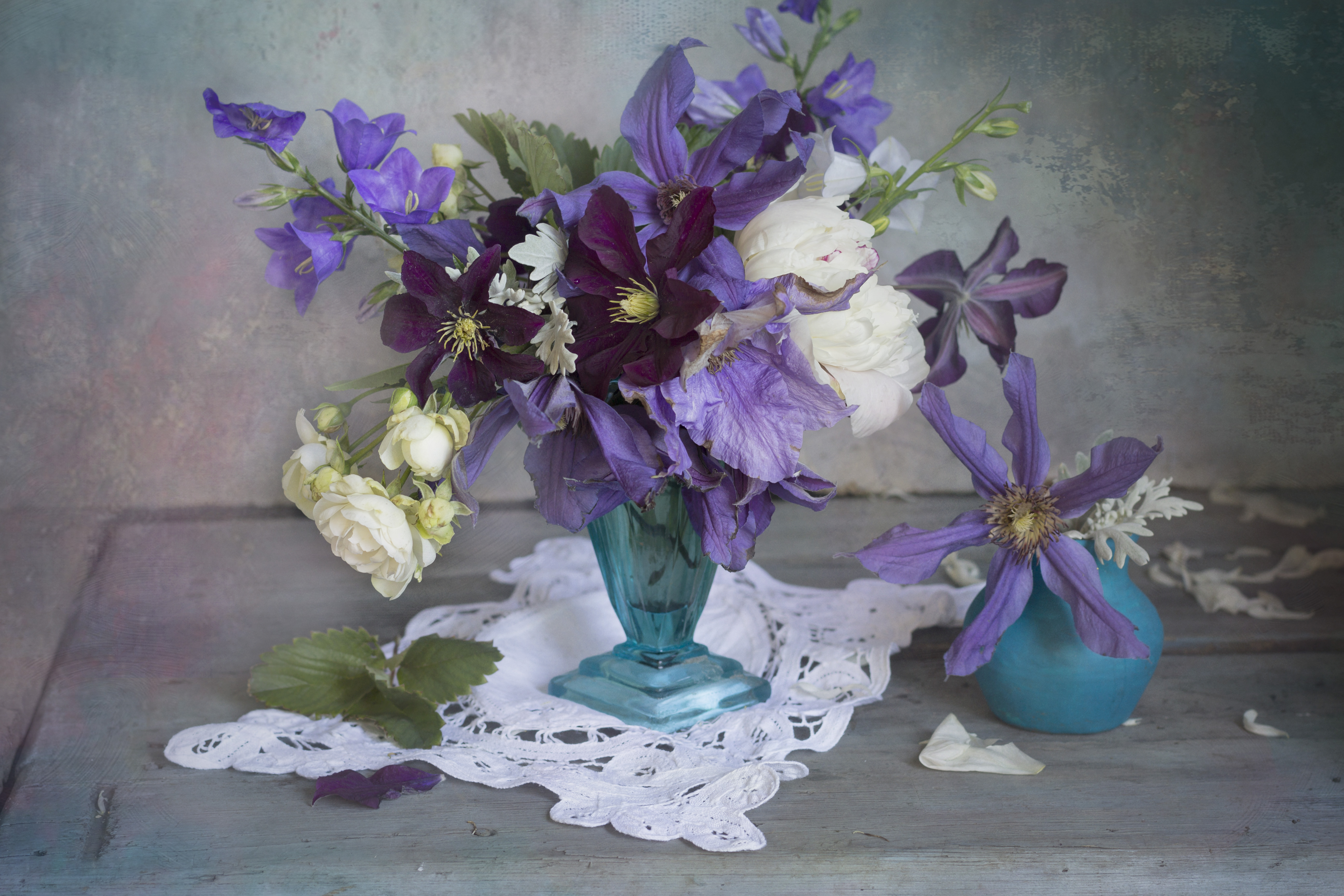 цветы, лето, клематис, голубой цвет, Зимина Лионелла