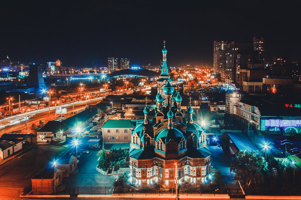 Челябинск ночью