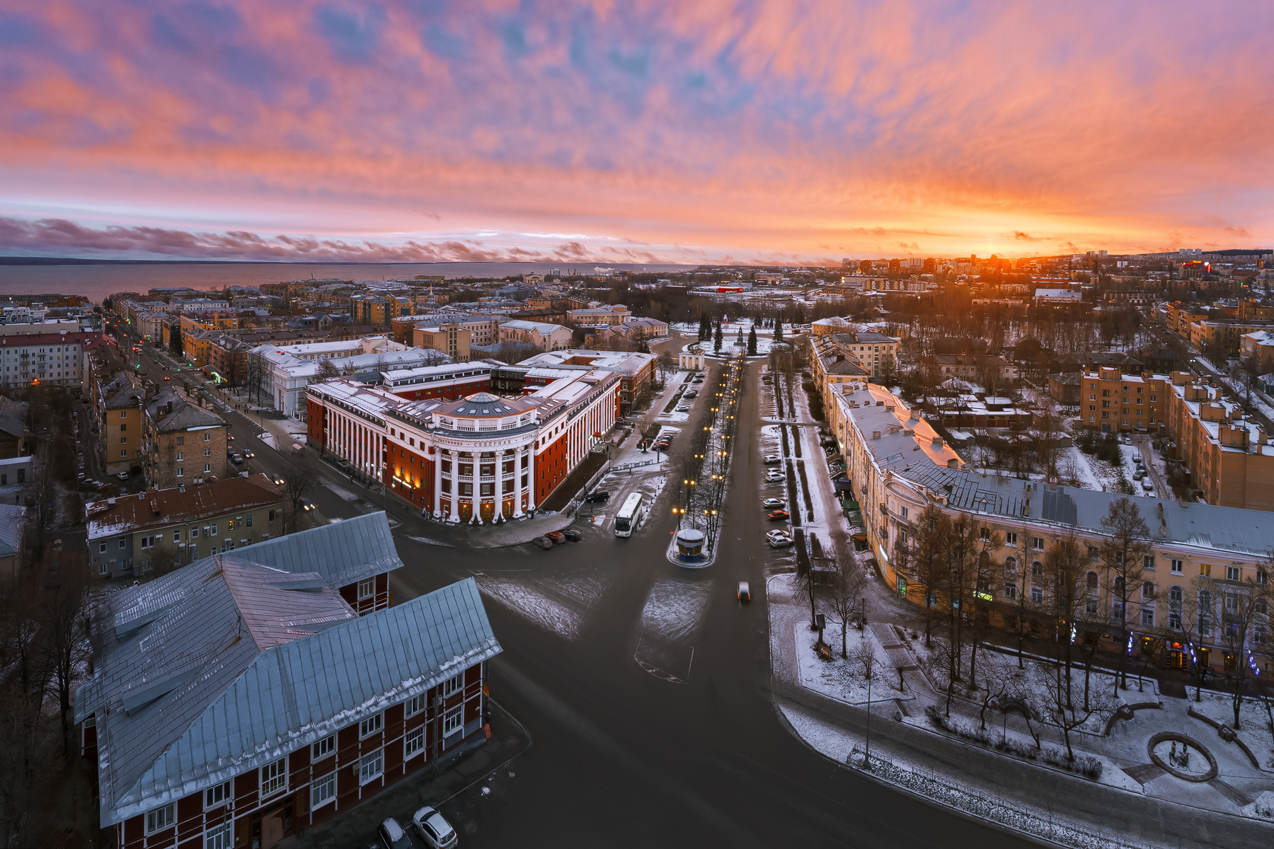 Петрозаводск, карелия, аэросъемка, городской пейзаж, Михаил Проскалов