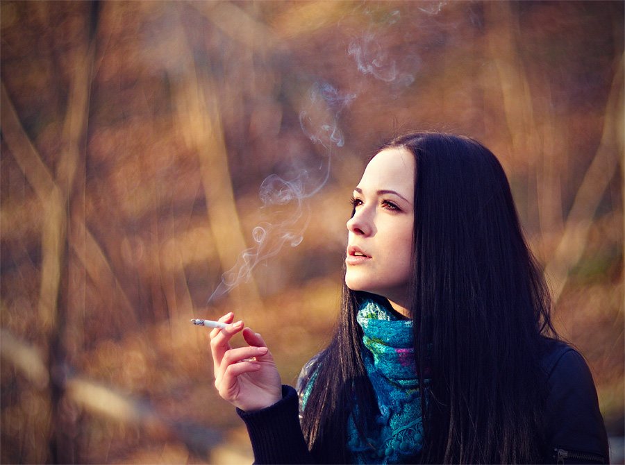 лена, сигарета, табак, дым, лес, весна, vurt