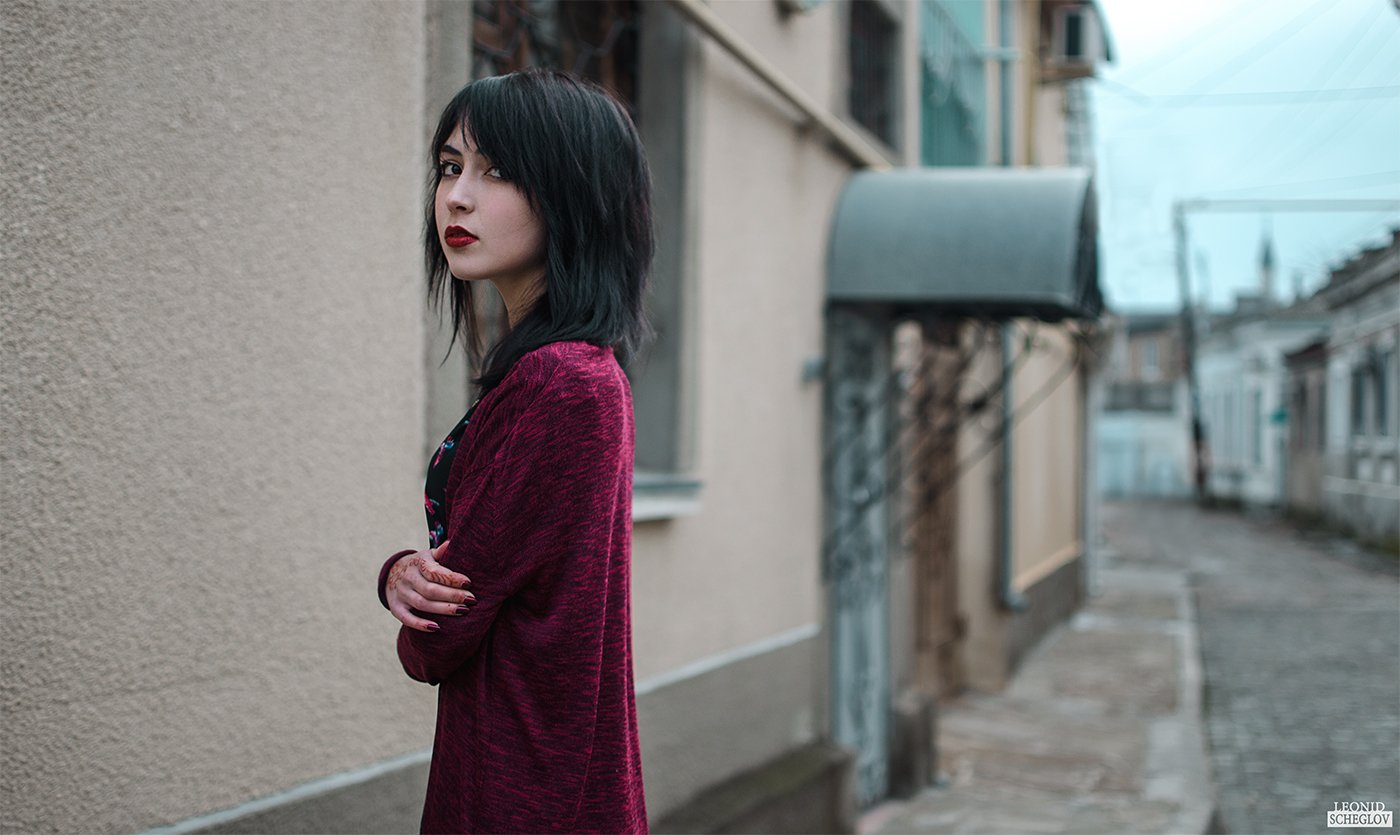 girl, red, portret, hair, beautiful, Леонид Щеглов