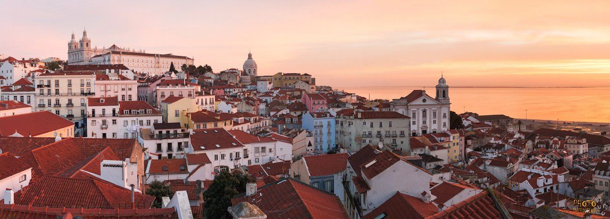Лиссабон, Португалия, рассвет, утро, панорама, Евгений Ремизов