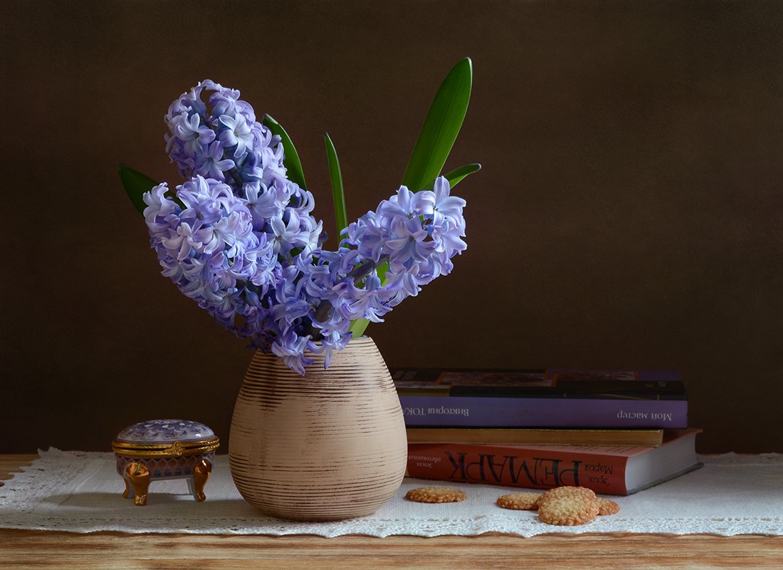 натюрморт, цветы, гиацинты, весна, Elena