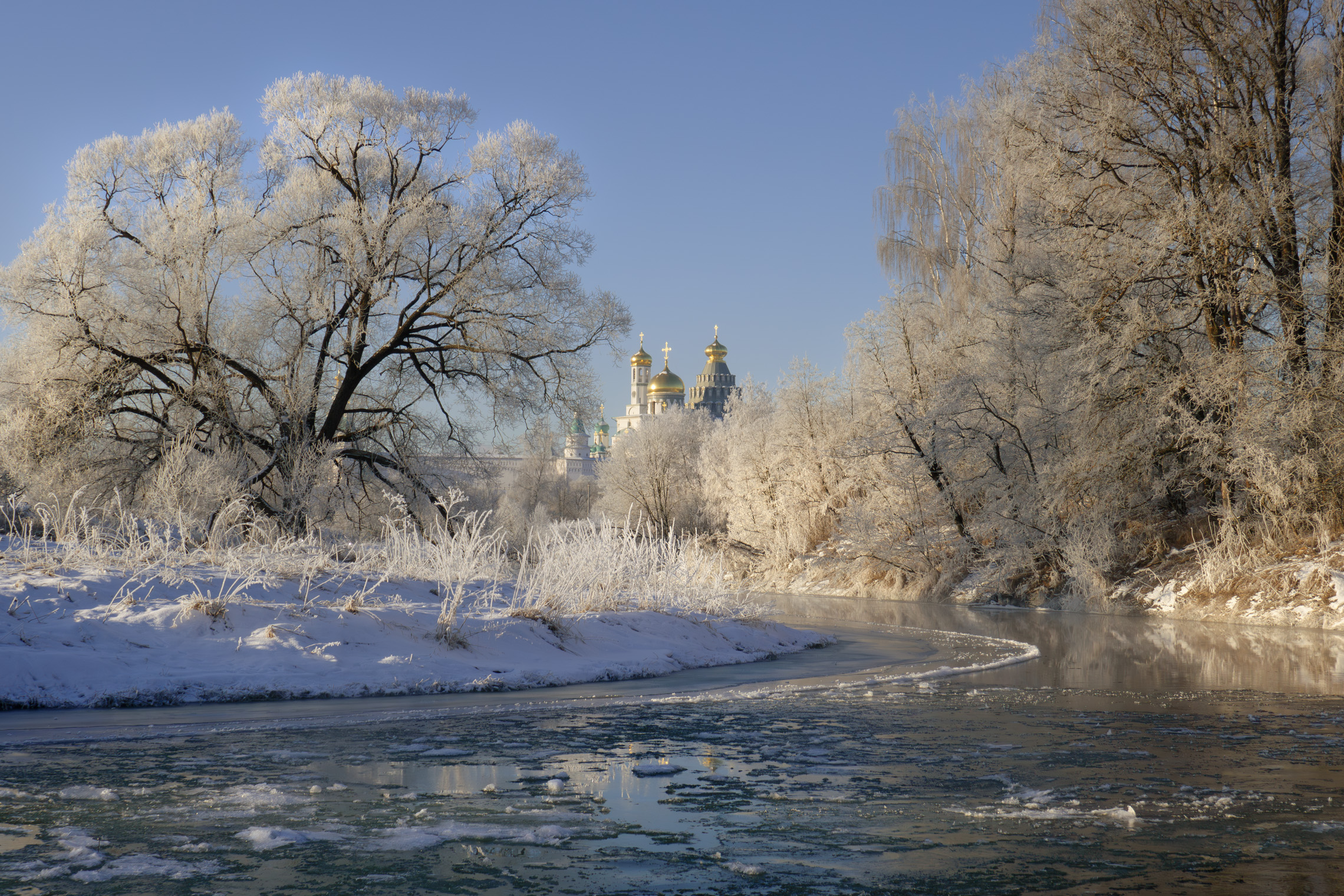 река истра, мороз, иней, новый иерусалим, Медведев Александр