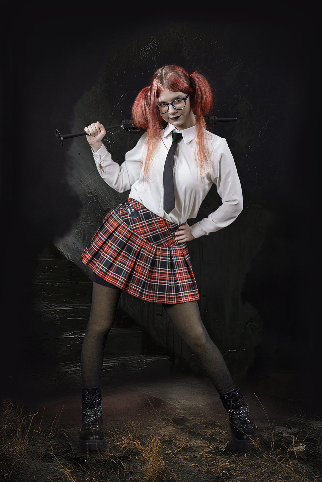 школьница, девочка, пистолет-пулемет, sten, Соломатин Борис