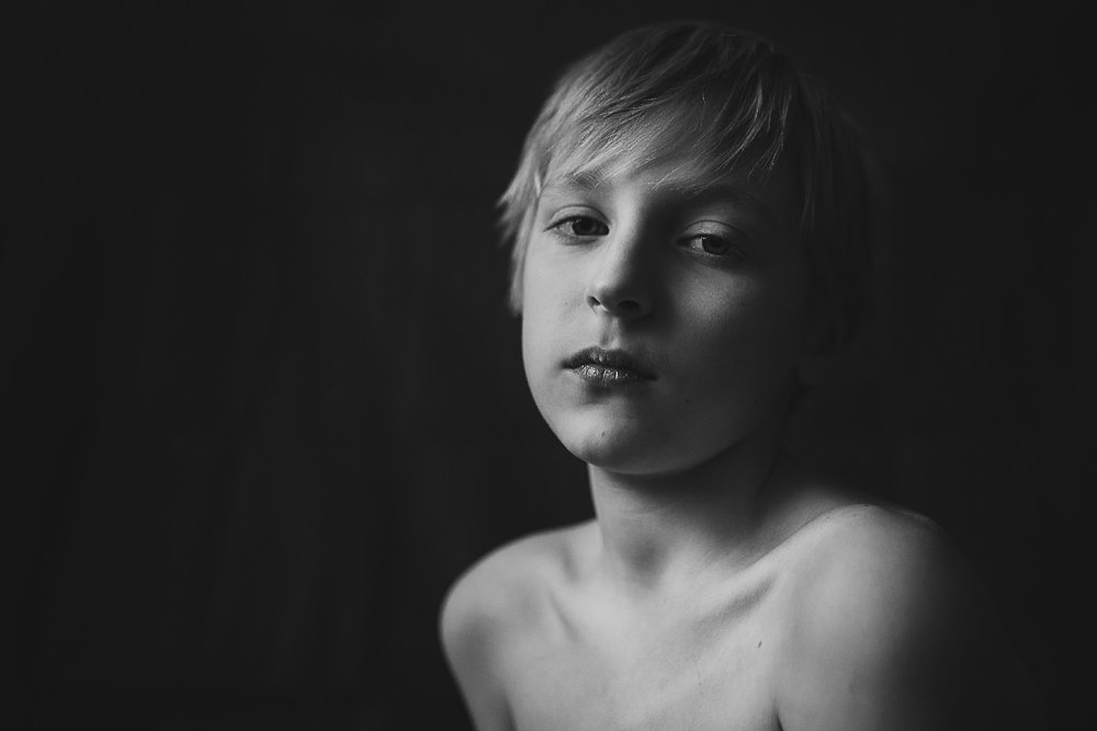 мальчик, портрет, чб, Ирина Сиротова
