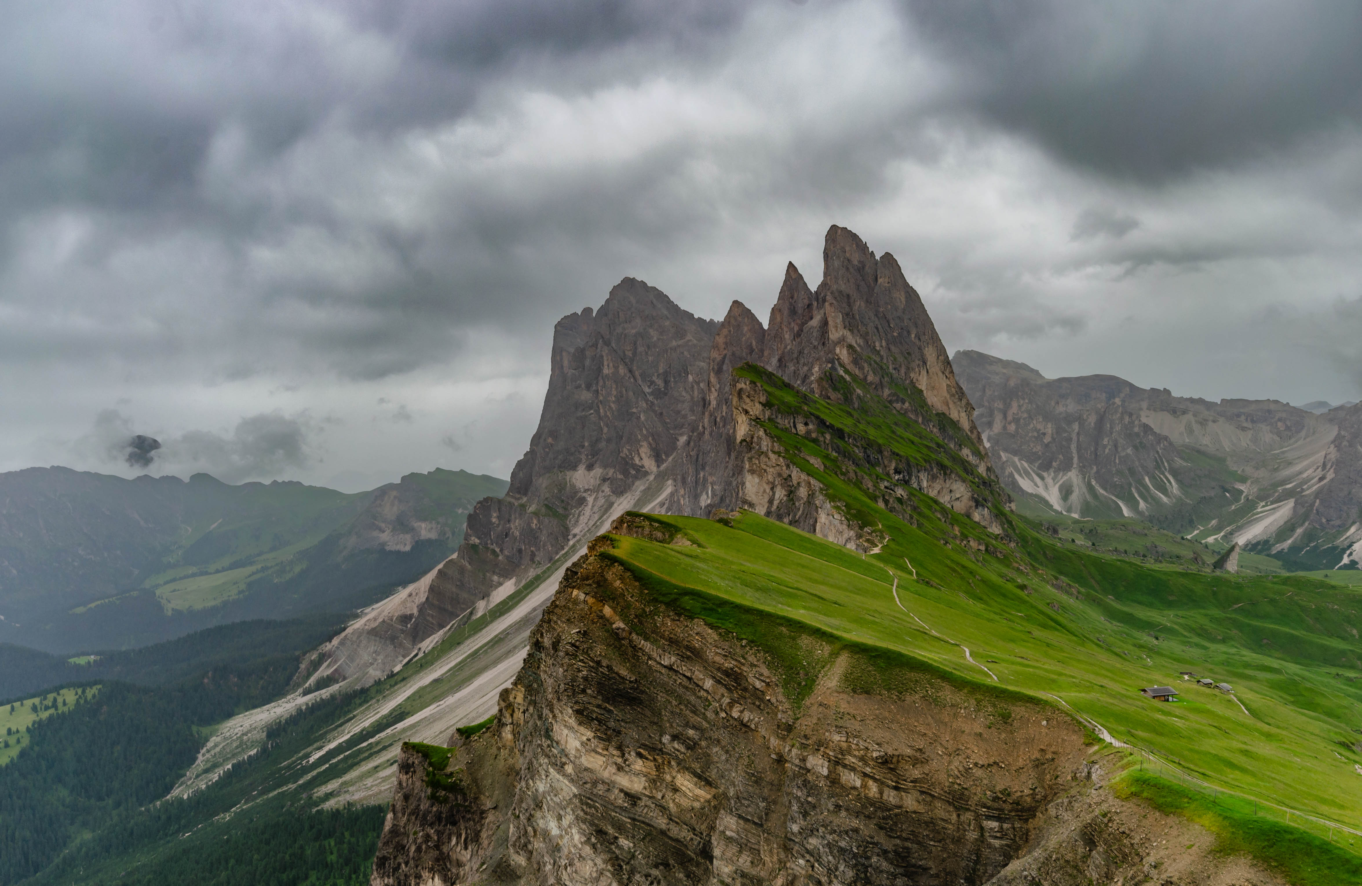 alp, alps, alpen, dolomiti, dolomites, italy, mountain, seceda, горы, sky, cloud, небо, облака, mountains, landscape, пейзаж, Alexey S