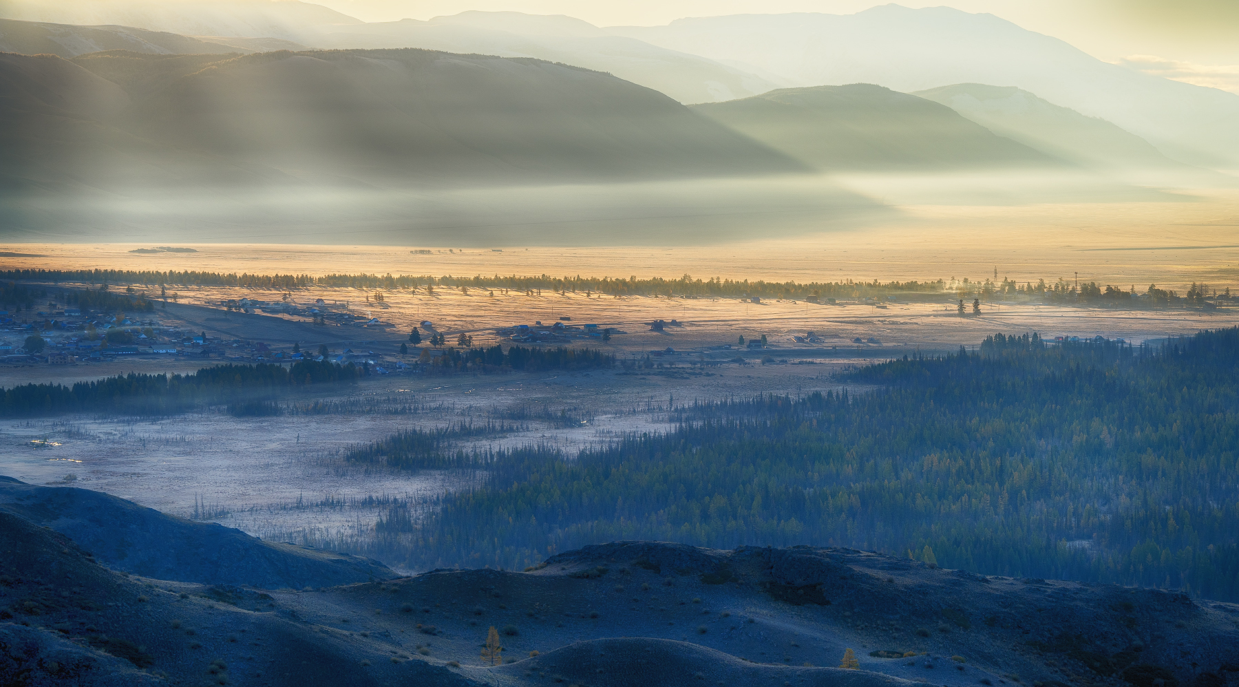 алтай, горы, лес, утро, пейзаж, красивый, село, Татьяна Юганова